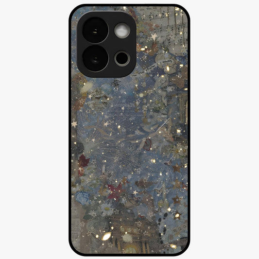 Aesthetic Astrolophia Glass Case for 1+13S front view featuring celestial astrology inspired artwork