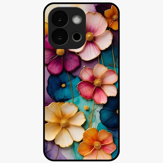 Artlyn Grace Flower Pattern Glass Case for 1+13S elegant front view featuring soft floral pattern artwork