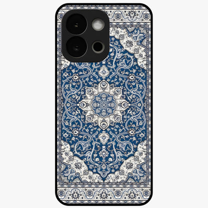 Blue Palace Dream Glass Case for 1+13S royal front view featuring palace inspired artwork in deep blue tones
