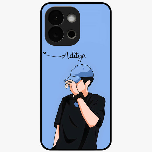 Cool Calm Love Glass Case for 1+13S aesthetic front view featuring soothing typography artwork with soft tones