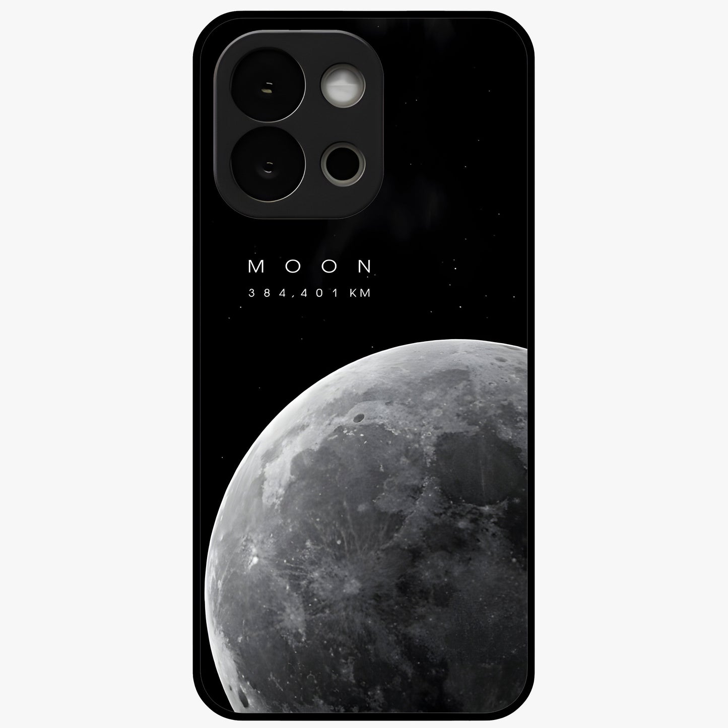 Cosmic Moon Glow Glass Case for 1+13S serene front view featuring glowing moon artwork with celestial tones