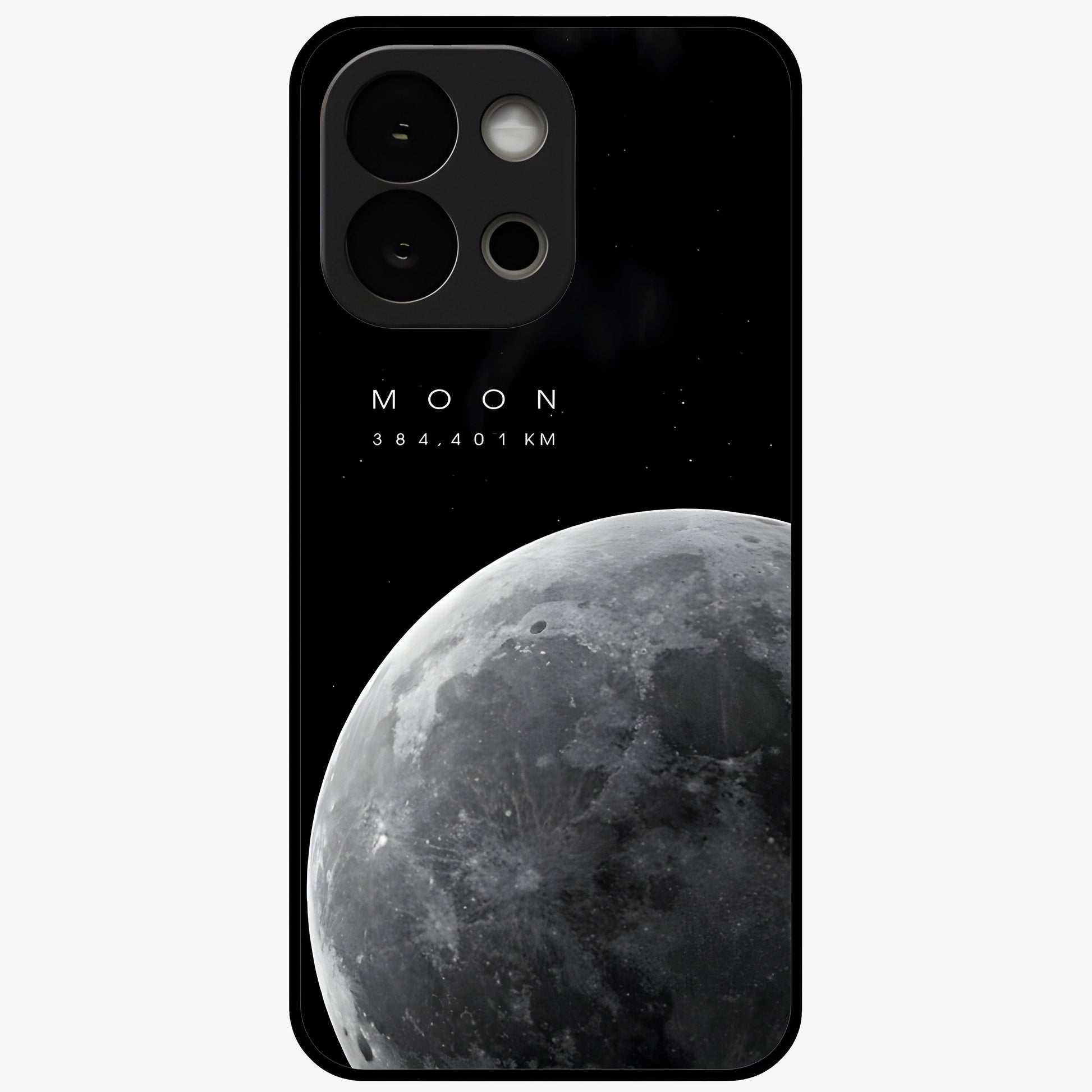Cosmic Moon Glow Glass Case for 1+13S serene front view featuring glowing moon artwork with celestial tones