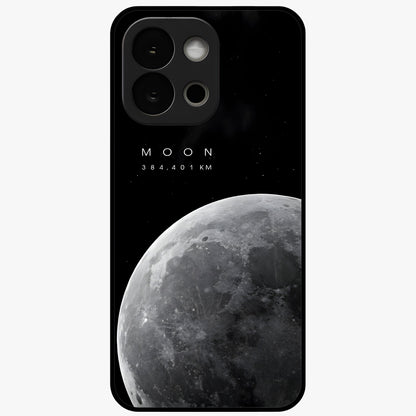 Cosmic Moon Glow Glass Case for 1+13S serene front view featuring glowing moon artwork with celestial tones