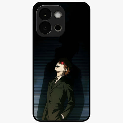 Crimson Shadow King Glass Case for 1+13S striking front view featuring bold shadow inspired crimson artwork