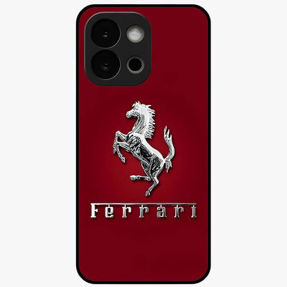 Crimson Stallion Prestige Glass Case for 1+13S powerful front view featuring majestic stallion artwork in crimson tones
