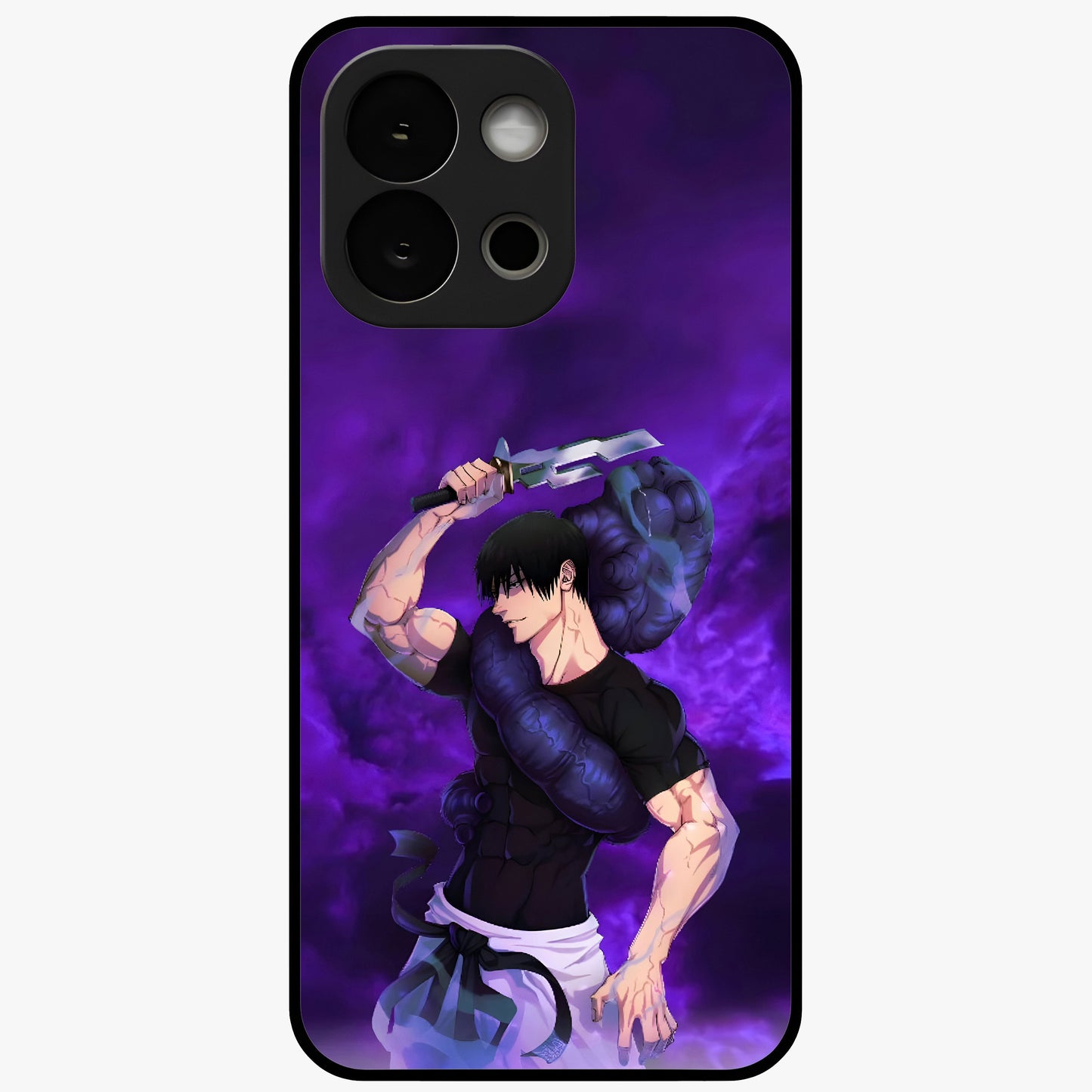 Cursed Strength Ascension Glass Case for 1+13S powerful front view featuring dark ascension themed artwork