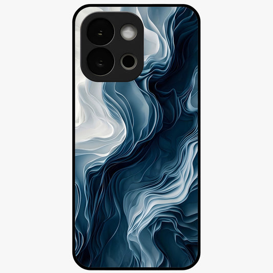 Ethereal Paper Marble Glass Case for 1+13S artistic front view featuring subtle marble inspired artwork