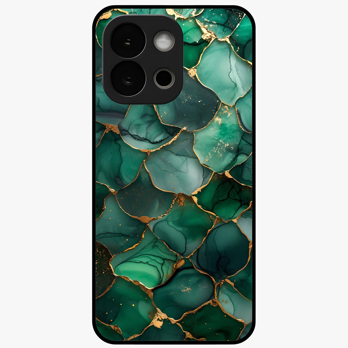 Geometric Polyester Pattern Glass Case for 1+13S modern front view featuring abstract geometric pattern artwork