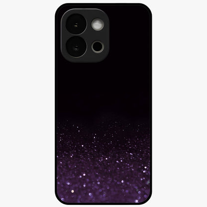 Glittery Purple Bokeh Glass Case for 1+13S vibrant front view featuring sparkling purple bokeh artwork