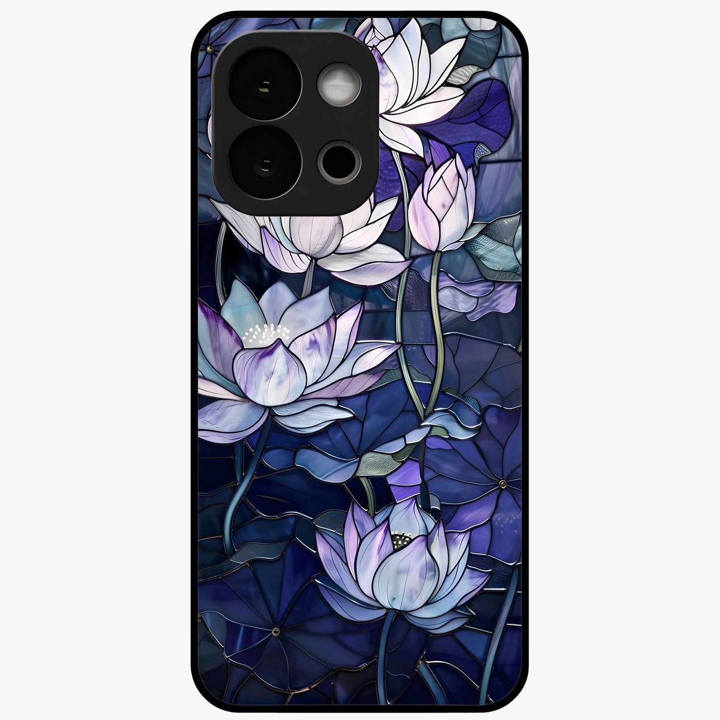 Gloss Petal Rush Glass Case for 1+13S bold front view featuring dynamic floral artwork with glossy appeal