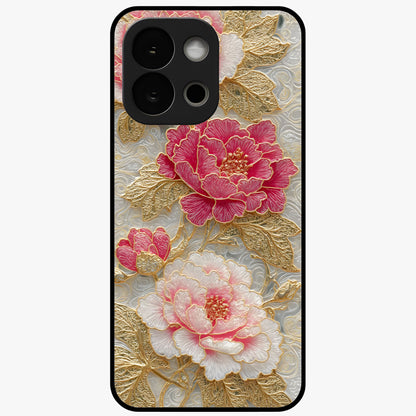 Golden Celestial Charm Glass Case for 1+13S radiant front view featuring celestial artwork with golden accents