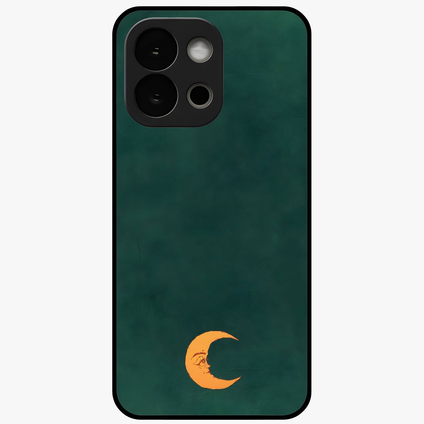 Golden Dune Waves Glass Case for 1+13S scenic front view featuring flowing desert dune artwork in golden hues