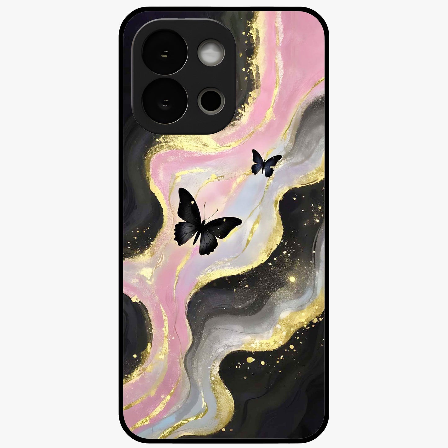 Golden Moon Horizon Glass Case for 1+13S serene front view featuring glowing golden moon over horizon artwork