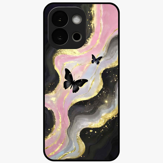 Golden Moon Horizon Glass Case for 1+13S serene front view featuring glowing golden moon over horizon artwork