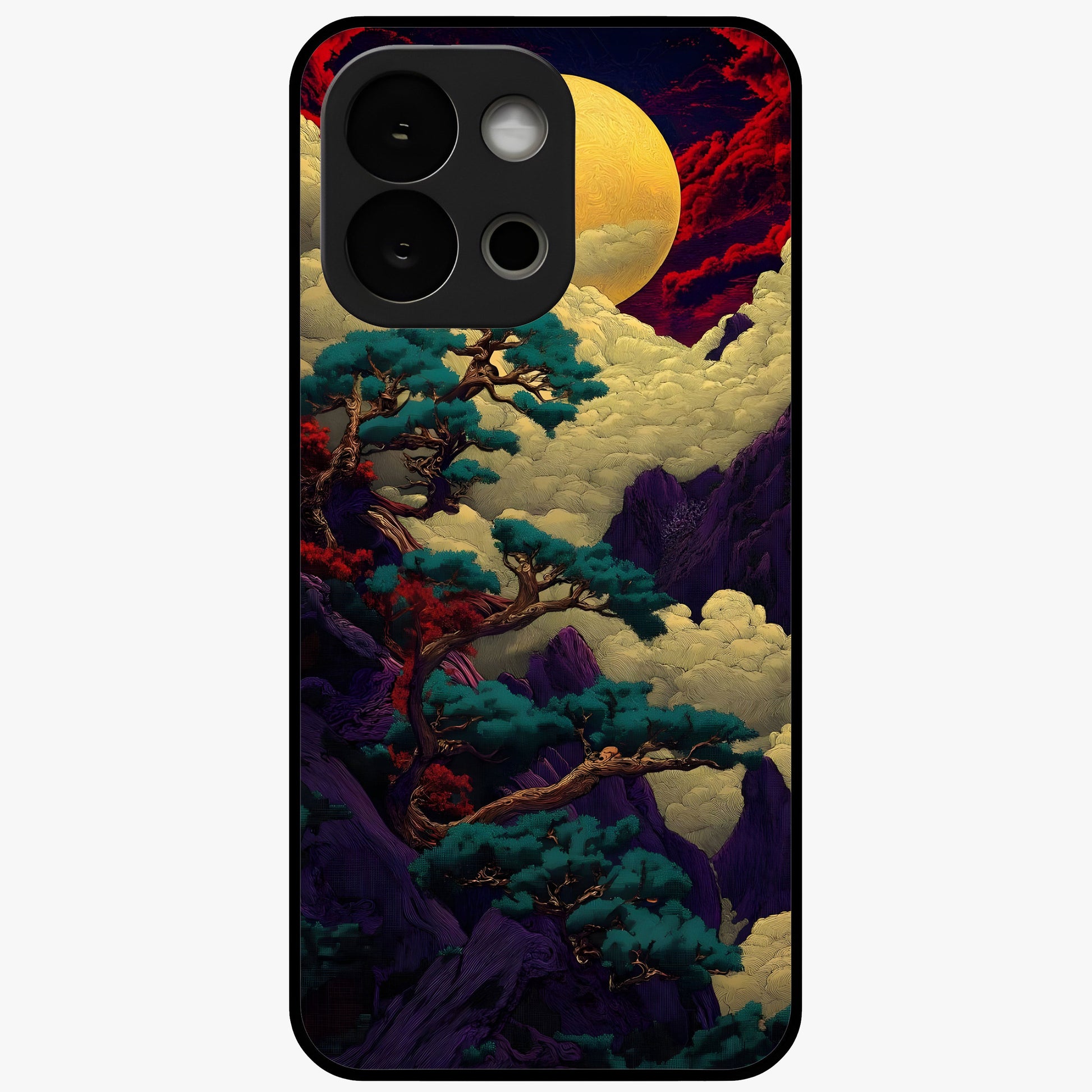 Golden Number Ten Glass Case for 1+13S bold front view featuring stylish number ten artwork in golden tones
