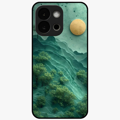Green Hills With Sun Glass Case for 1+13S scenic front view featuring rolling hills under warm sunlight