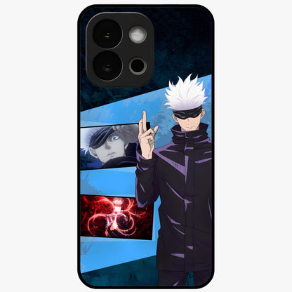 Infinite Curse Sorcerer Glass Case for 1+13S showing full back design in clean flat view with dark sorcerer artwork and glossy glass finish.