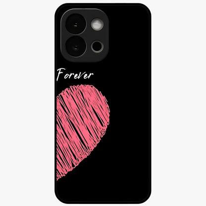 Love Forever Together Right Glass Case for 1+13S romantic front view featuring complementary couple artwork