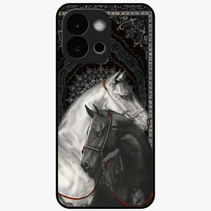 Majestic Ride Legacy Glass Case for 1+13S bold front view featuring dynamic ride inspired artwork