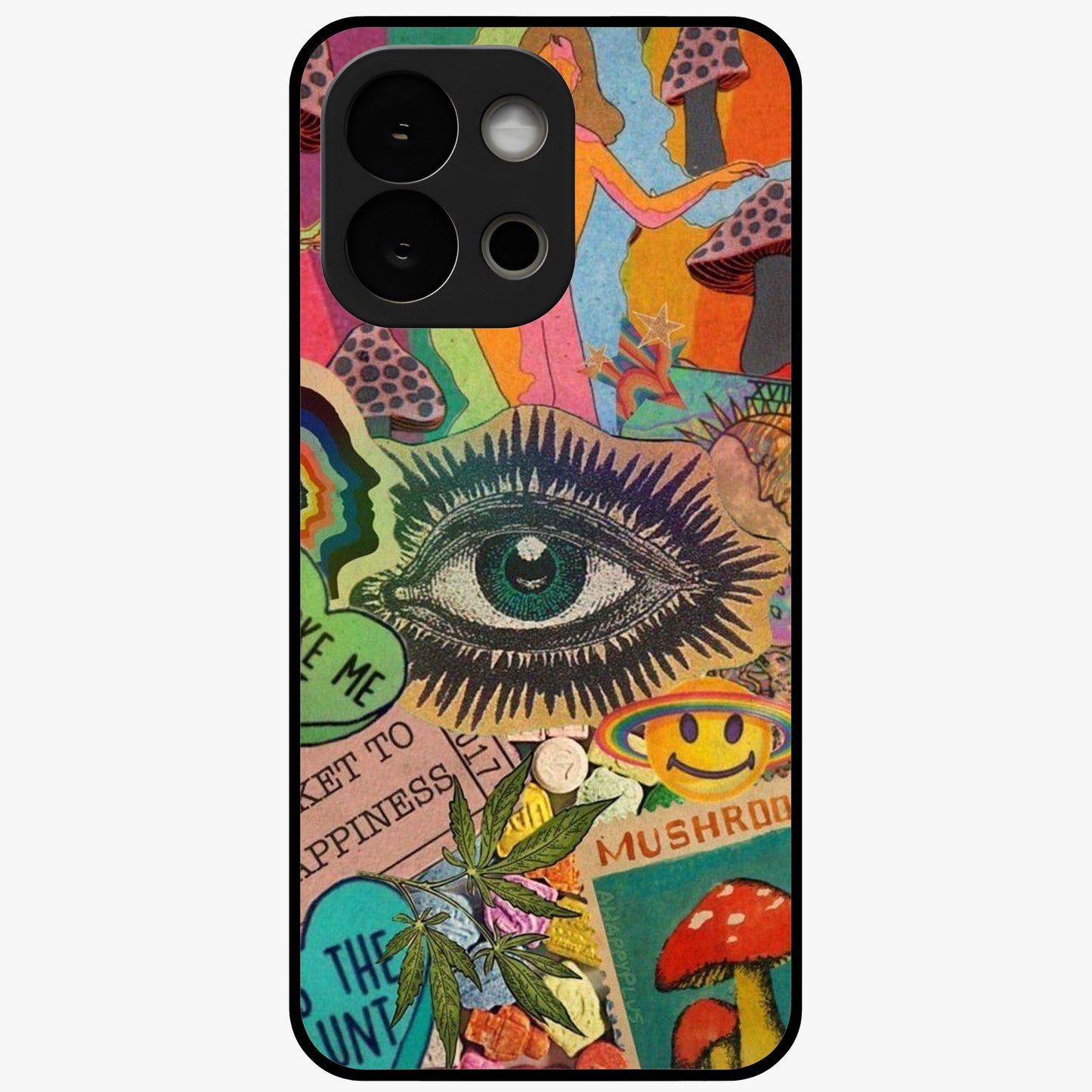 Mystic Eye Wonderland Glass Case for 1+13S bold front view featuring detailed mystical eye artwork