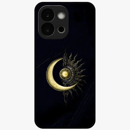 Mystic Lunar Flame Glass Case for 1+13S striking front view featuring moon and flame inspired artwork