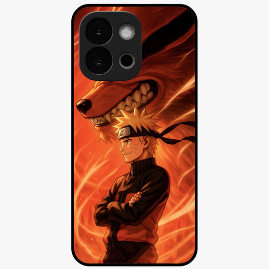 Nine Tails Legacy Glass Case for 1+13S powerful front view featuring legendary fox inspired artwork