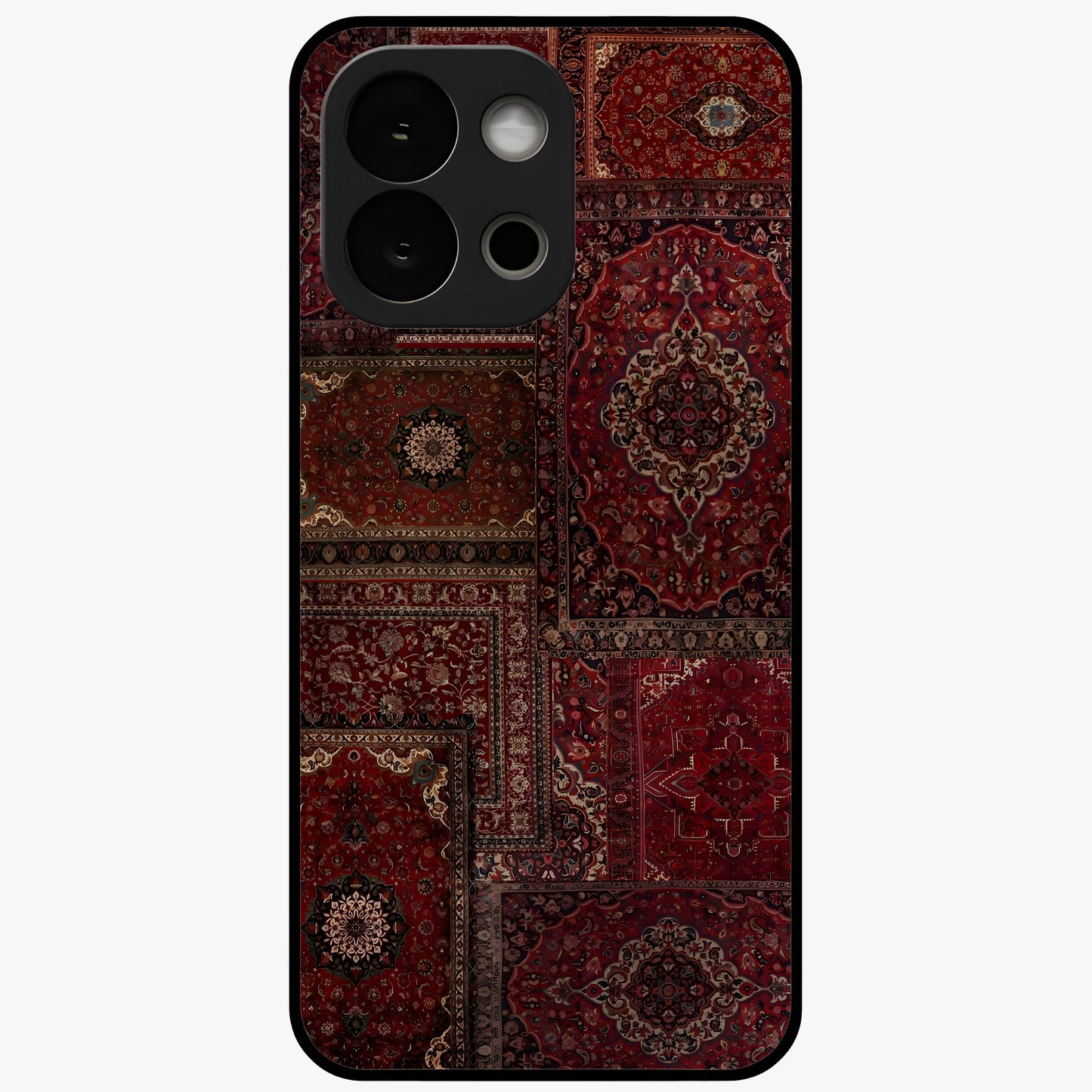 Persian Velvet Tale Glass Case for 1+13S luxurious front view featuring velvet inspired Persian pattern artwork