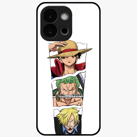 Pirate Trio Resolve Glass Case for 1+13S bold front view featuring pirate inspired trio artwork