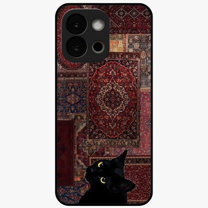 Regal Magic Cat Apple Glass Case for 1+13S playful front view featuring charming cat artwork with whimsical theme