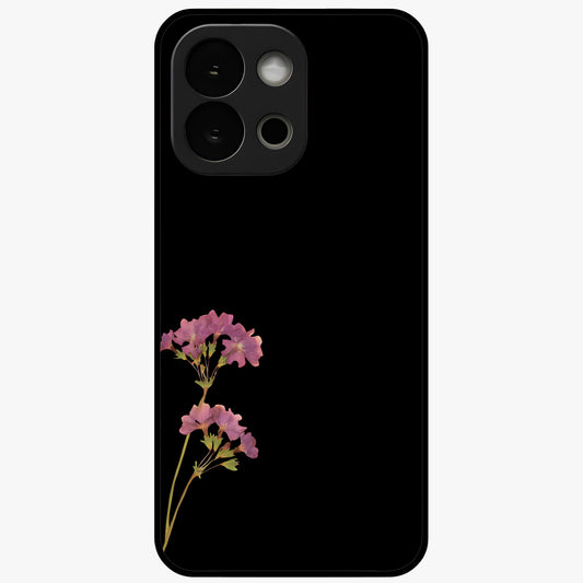 Riching Lavender Flower Glass Case for 1+13S soft front view featuring elegant lavender floral artwork