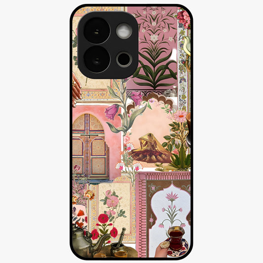 Royal Pink Legacy Glass Case for 1+13S elegant front view featuring luxurious pink themed artistic artwork