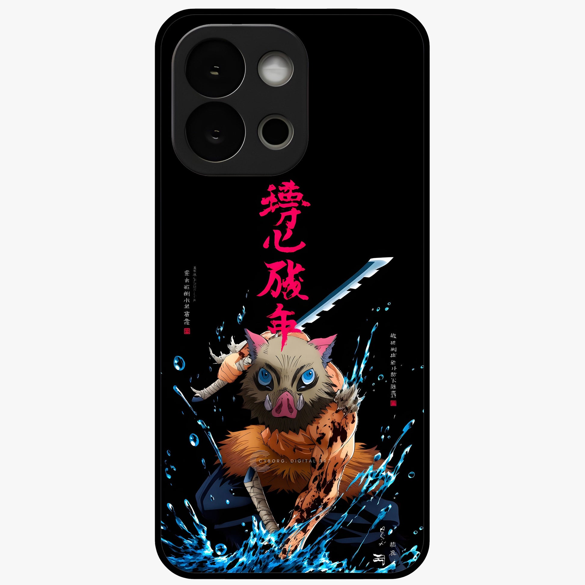 Savage Blade Warrior Glass Case for 1+13S intense front view featuring fierce warrior inspired artwork