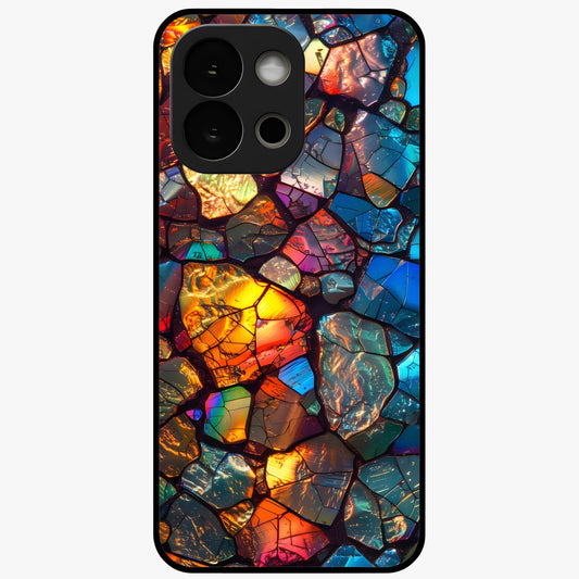 Shattered Light Glass Case for 1+13S artistic front view featuring abstract broken light inspired artwork