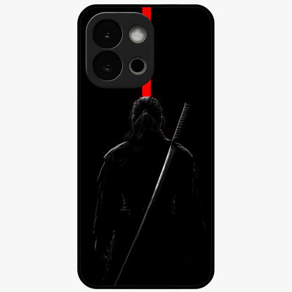 Silent Blade Resolve Glass Case for 1+13S bold front view featuring stealth warrior inspired artwork