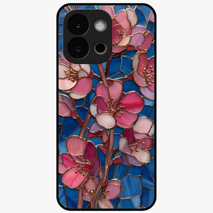 Stained Bloom Grace Glass Case for 1+13S elegant front view featuring stained glass inspired floral artwork