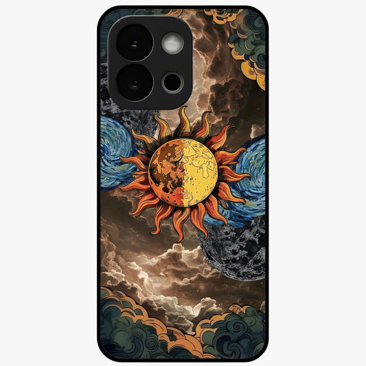 Sun Kissed Valley Glass Case for 1+13S scenic front view featuring glowing valley landscape artwork