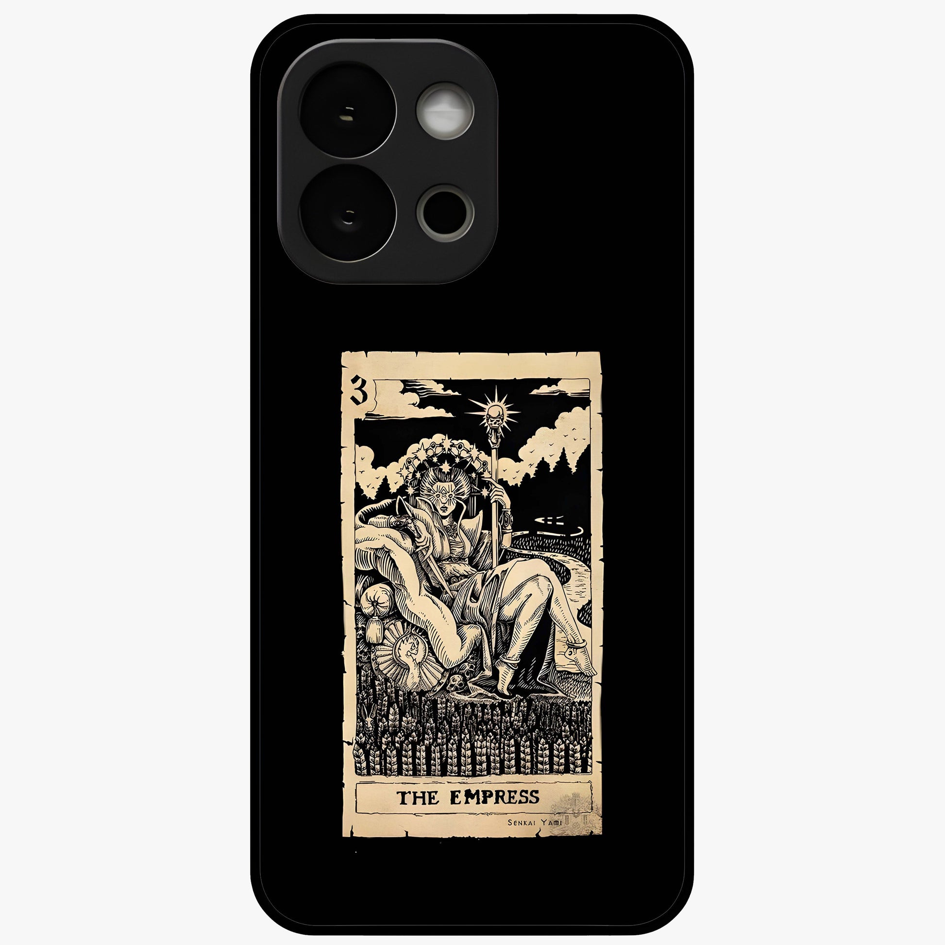 The Empress Glass Case for 1+13S regal front view featuring royal inspired artistic artwork