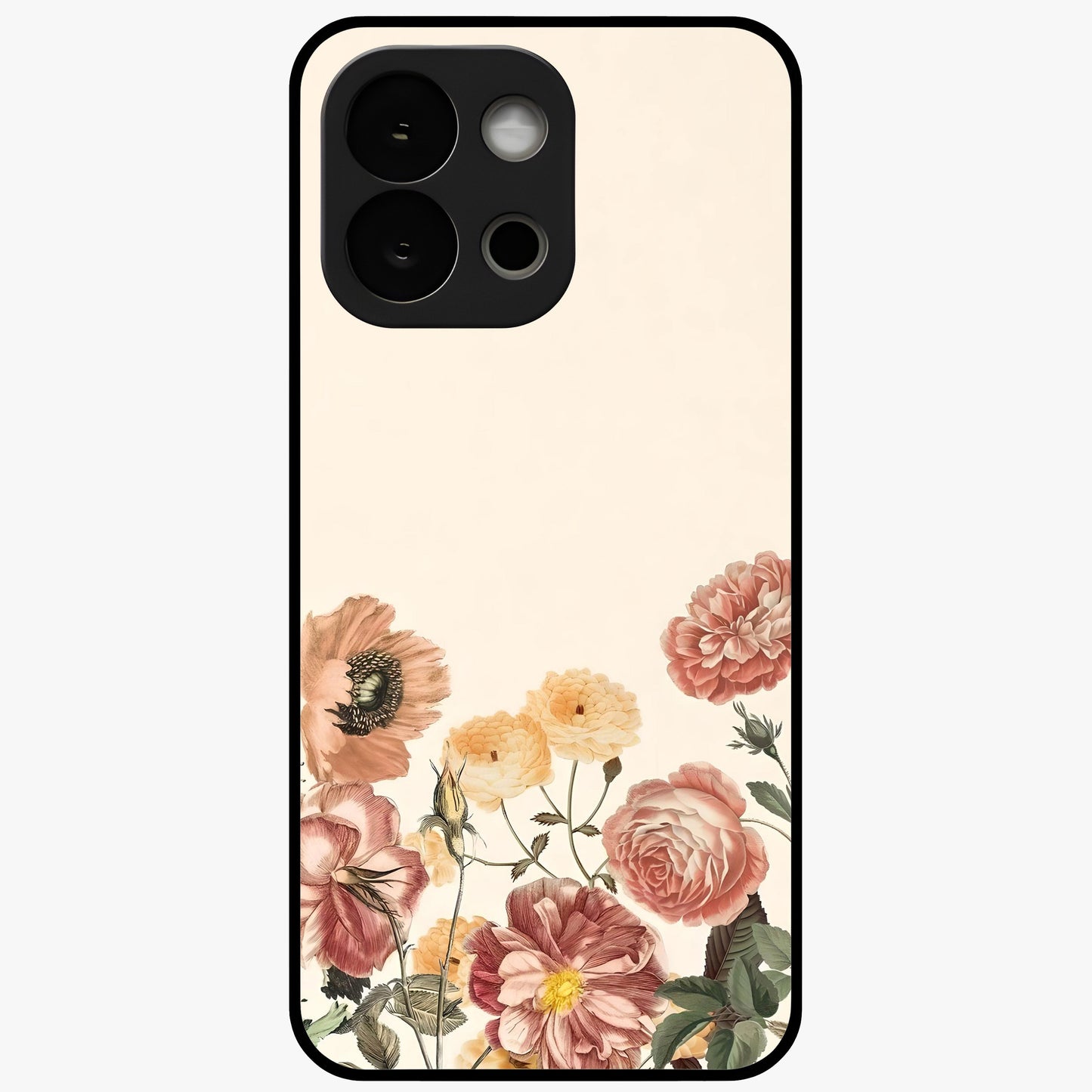 Timeless Garden Romance Glass Case for 1+13S elegant front view featuring classic floral garden artwork
