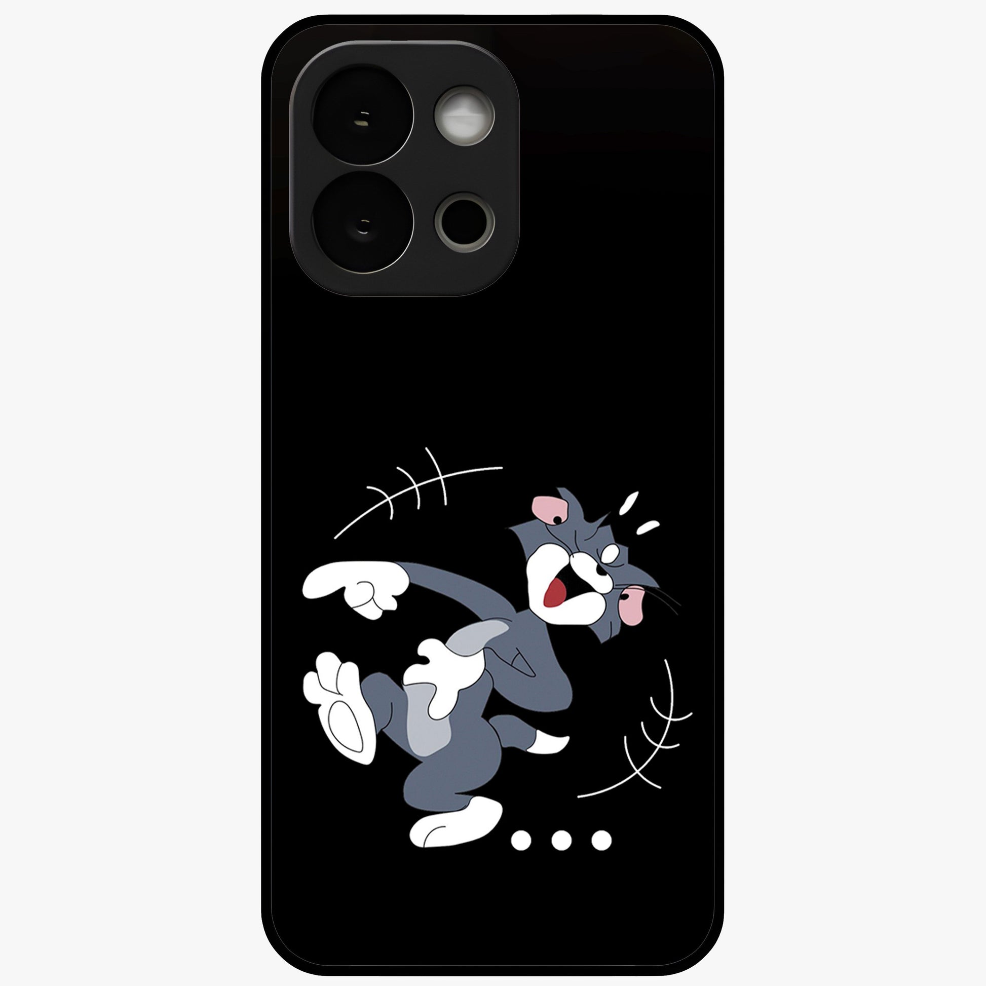Tom in Trouble Glass Case for 1+13S playful front view featuring animated character artwork in humorous theme