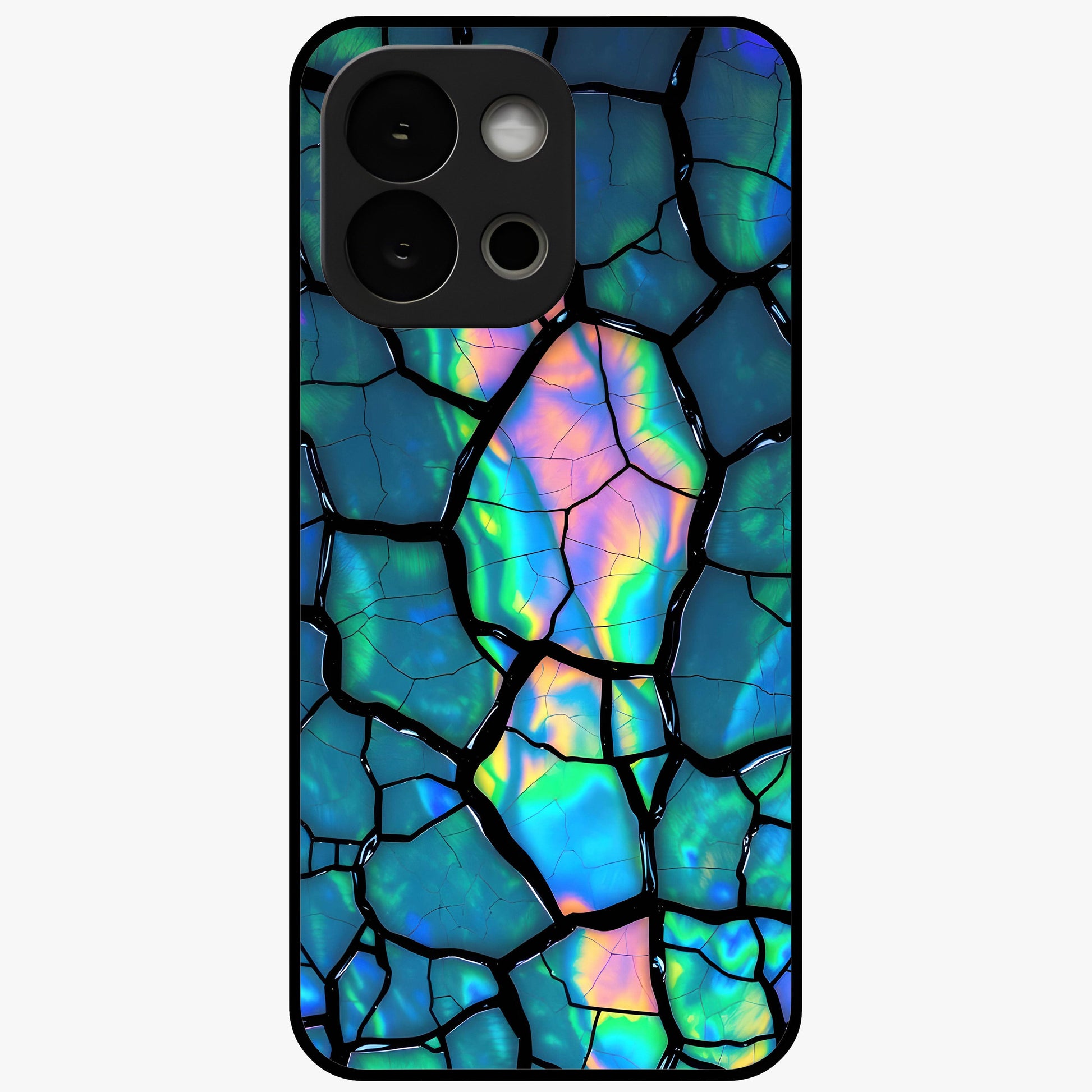 Tropical Wing Vibe Glass Case for 1+13S vibrant front view featuring wing inspired artwork with tropical colors