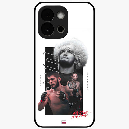 Unbeaten Warrior Legacy Glass Case for 1+13S powerful front view featuring fearless warrior inspired artwork