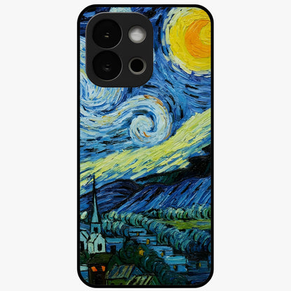 Van Gogh Art Glass Case for 1+13S artistic front view featuring painterly inspired classic artwork