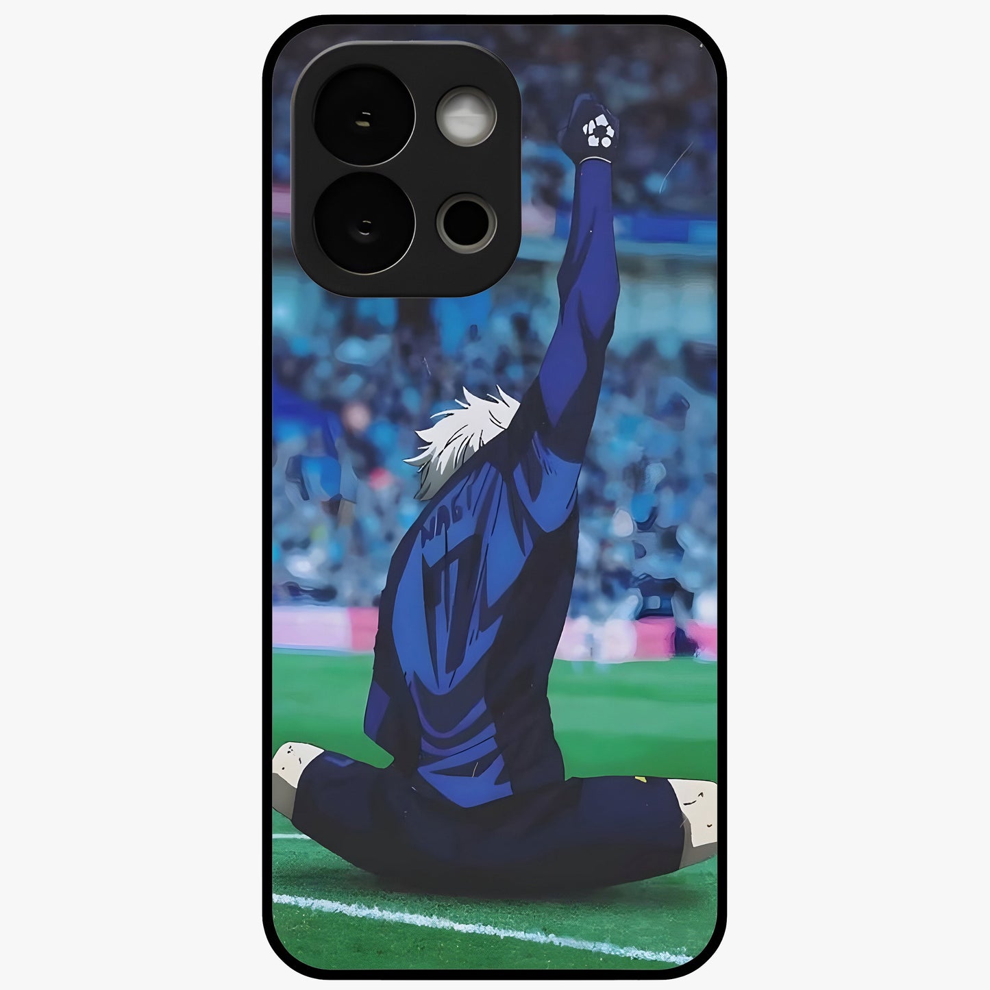 Victory Silence Anthem Glass Case for 1+13S bold front view featuring powerful motivational themed artwork