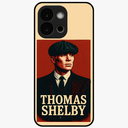 Vintage Mafia Authority Glass Case for 1+13S bold front view featuring classic mafia inspired artwork with retro tones