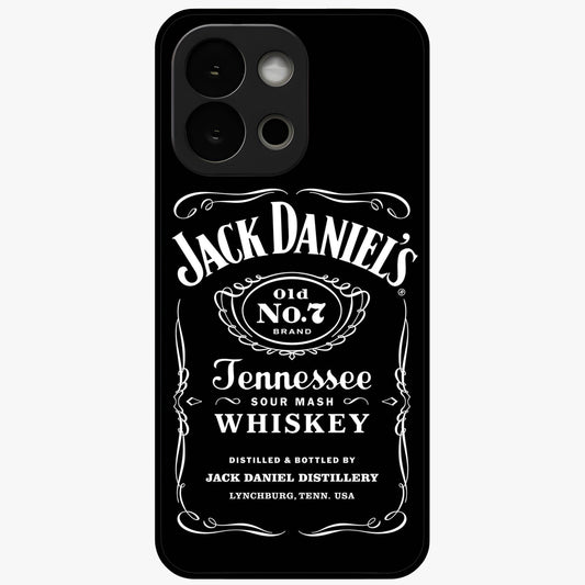 Vintage Whiskey Heritage Glass Case for 1+13S bold front view featuring classic whiskey label inspired artwork