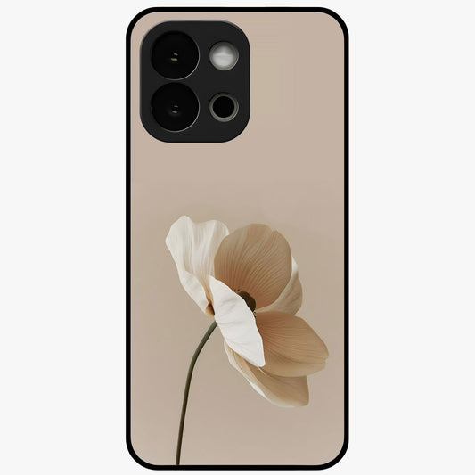 Whispering Petals Glass Case for 1+13S graceful front view featuring subtle floral artwork with airy vibe