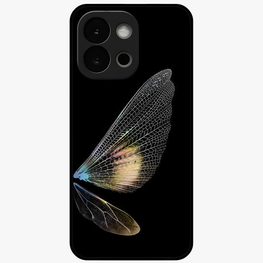 Whispers of Wings Glass Case for 1+13S elegant front view featuring feather or wing inspired artistic artwork