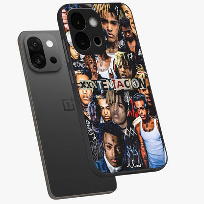 Broken Fame Diaries Glass Case for 1+13S angled mockup showcasing glossy finish and edgy aesthetic design