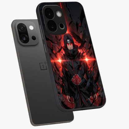 Focused Blade Discipline Glass Case for 1+13S angled mockup showcasing glossy finish and intense warrior detailing