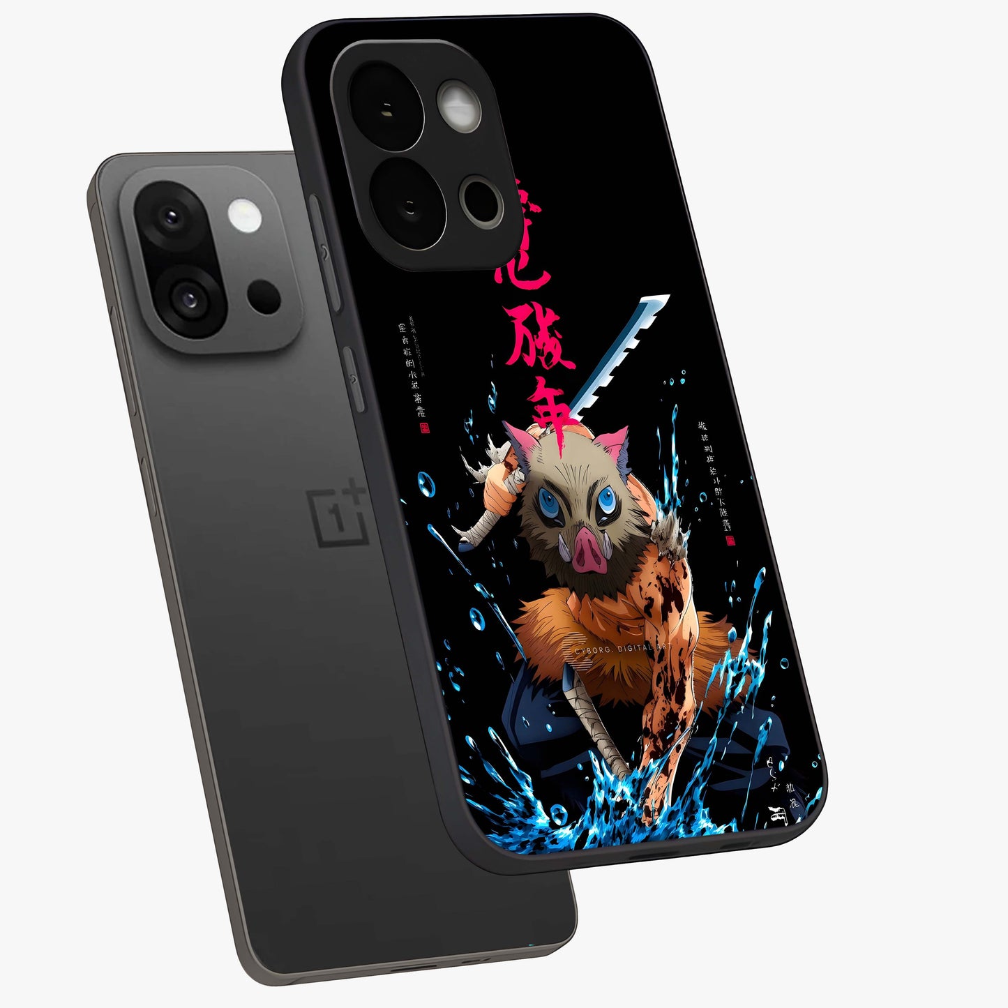 Savage Blade Warrior Glass Case for 1+13S angled mockup showcasing glossy finish and sharp combat detailing